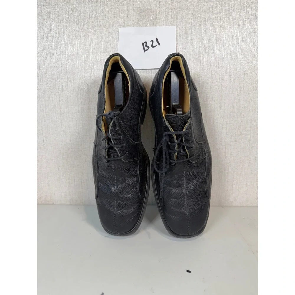 Belvedere Baybridge Men's Black Oxfords Dress Shoes Split Toe Leather Size 9.5M‎